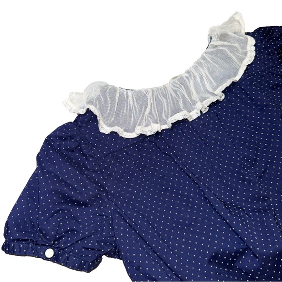 RALPH LAUREN Vintage Polk-Dot Dressy Romper Shorts size 12 Girls✨ - Picture 10 of 12